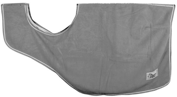 Fleece-Ausreitdecke Gr. L in grau